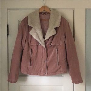 Corduroy, faux fur jacket